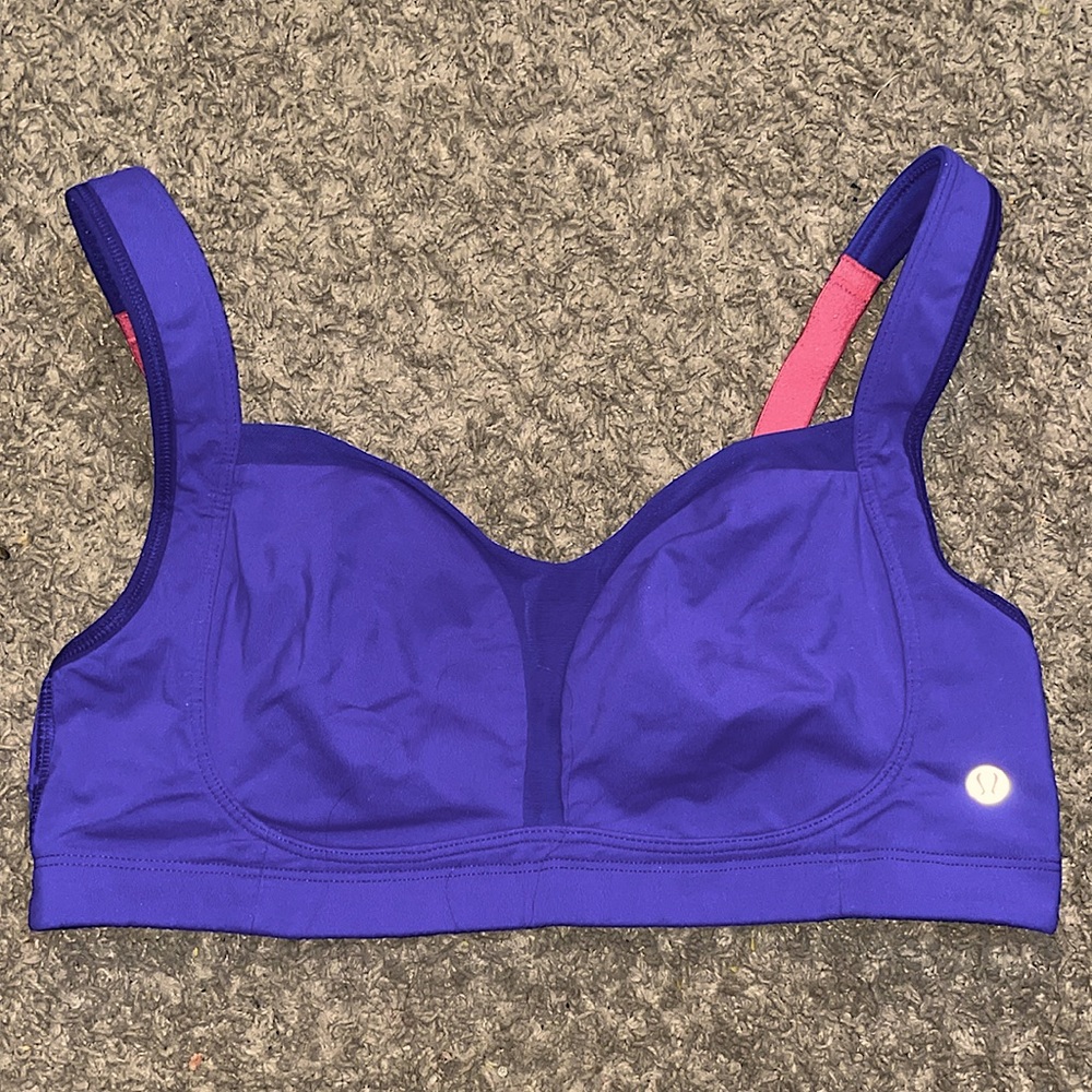 Lululemon Ta Ta Tamer II hot pink purple sports 2 bra lot - Picture 5 of 10